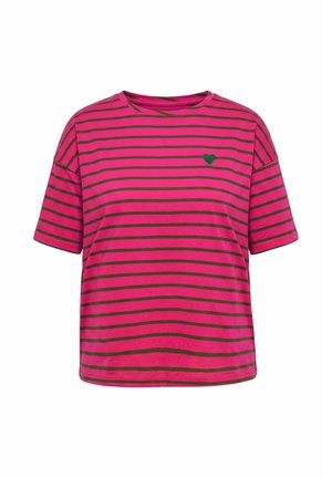 Studio Untold, STRIPED HEART LOGO SHORT SLEEVE TEE - Camiseta estampada - pink
