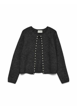 Vero Moda, CARDIGAN AWMALENE KNIT CARDIGAN - Gilet - dark grey melange