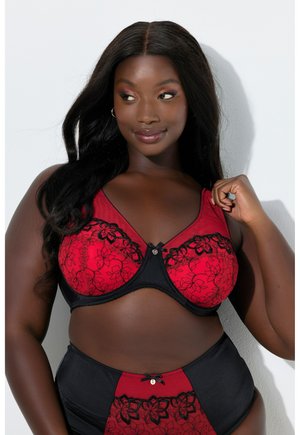 FLORAL EMBROIDERED - Sujetador con aros - salsa