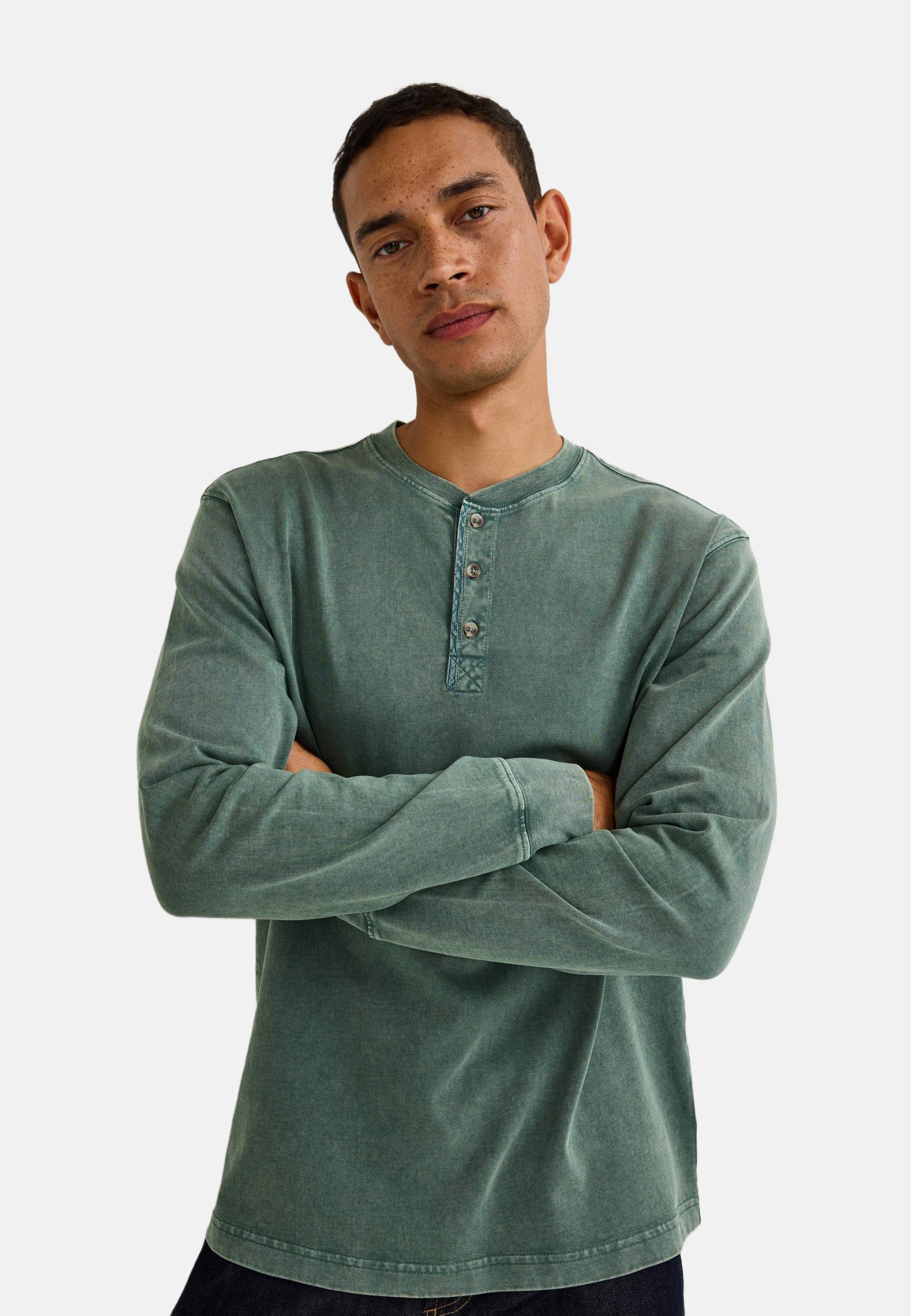 Monoprix COL TUNISIEN T-shirt à manches longues empire/vert