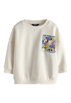 Next, REGULAR FIT - BACK PRINTED CREW SWEAT TOP . - Sweatshirt - ecru