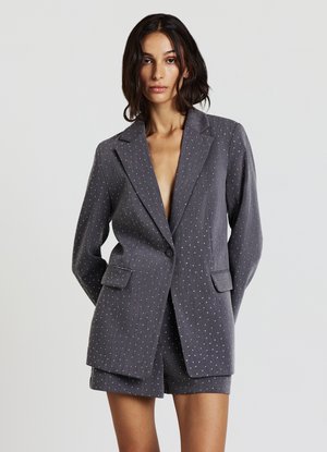 Calliope MONOPETTO CON STRASS - Blazer - grigio scuro melange