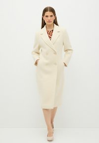 adL GLITTERED DOUBLE BREASTED LONG - Mantel - beige