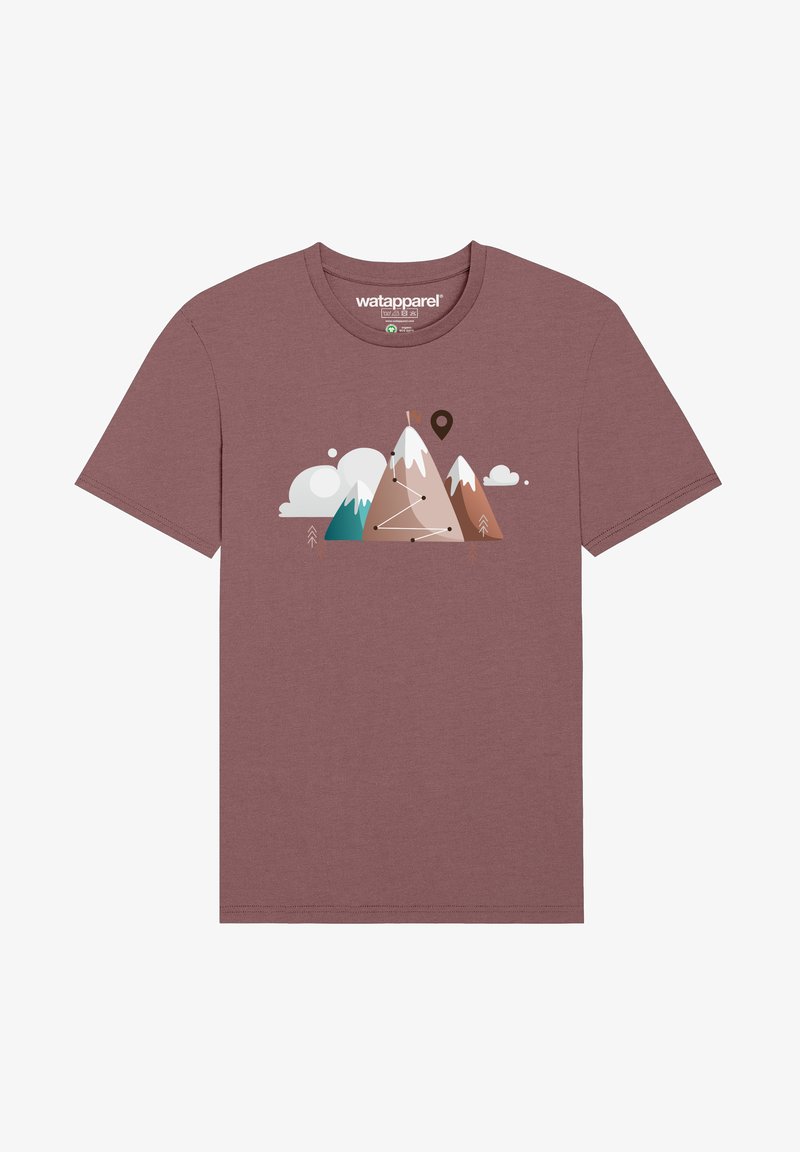 watapparel MOUNTAIN PATH CLOUDS - T-shirt imprimé - kaffa coffee