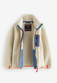 Superdry REGULAR FIT - BORG ZIP THROUGH HOODED  - Veste polaire - ecru white