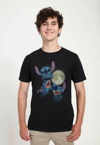 Henry Tiger DISNEY LILO & STITCH THREE STITCH MOON UNISEX - T-shirt z nadrukiem