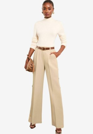 Lipsy WIDE LEG - Kalhoty - cream