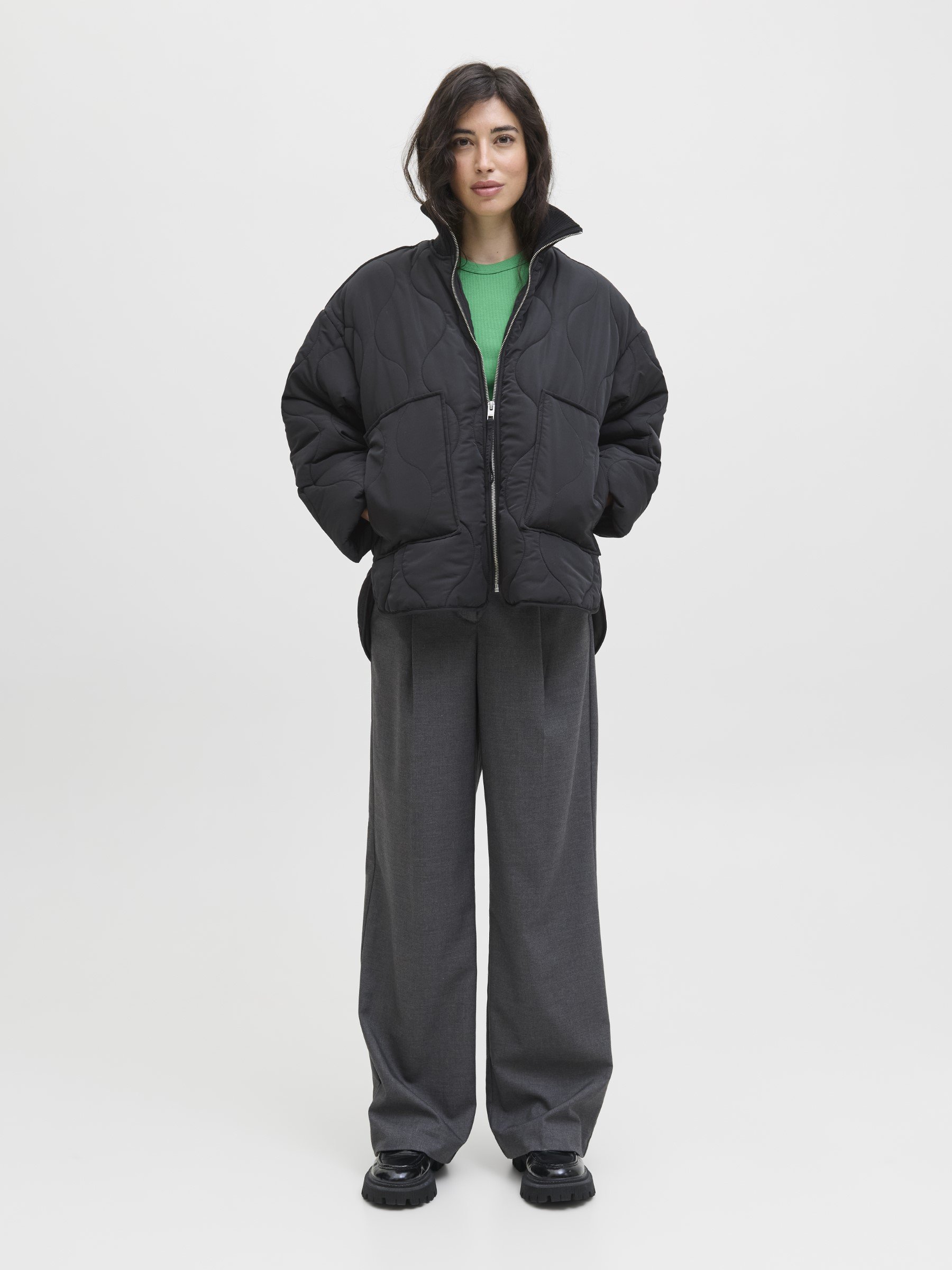 JJXX JXSERENA MID QUILTED - Chaqueta de invierno - black/negro