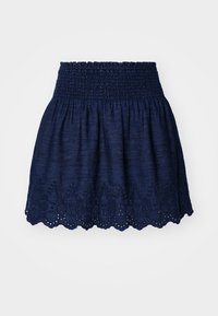 EYELET MINI SKIRT  - Jeansskjørt - dark wash