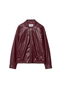 Keinonahkatakki - dark red