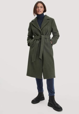 Klassischer Mantel - tannengrün
