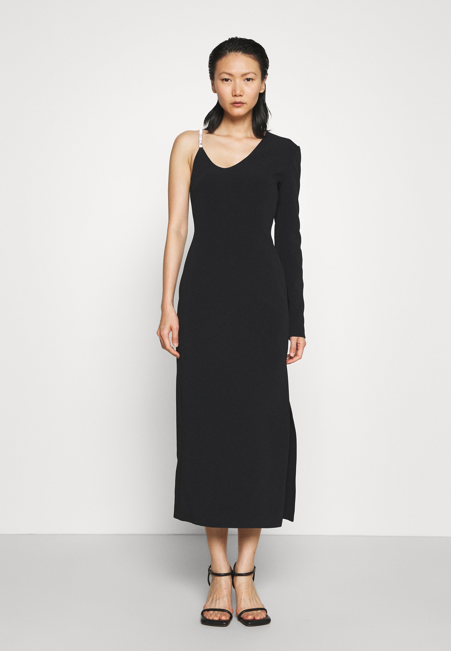 Damen ASSYMETRIC NECK SLEEVE CRYSTAL STRAP MIDI DRESS - Cocktailkleid/festliches Kleid Damen ASSYMETRIC NECK SLEEVE CRYSTAL STRAP MIDI DRESS - Cocktailkleid/festliches Kleid