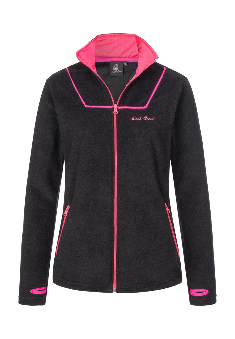 Damen Sweatshirts | Rock Creek Fleecejacke schwarz - RE91015 Damen Sweatshirts | Rock Creek Fleecejacke schwarz - RE91015