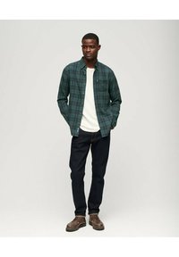 Superdry - VINTAGE CHECK - Overhemd - hoxton check navy green Miniatuurafbeelding 1