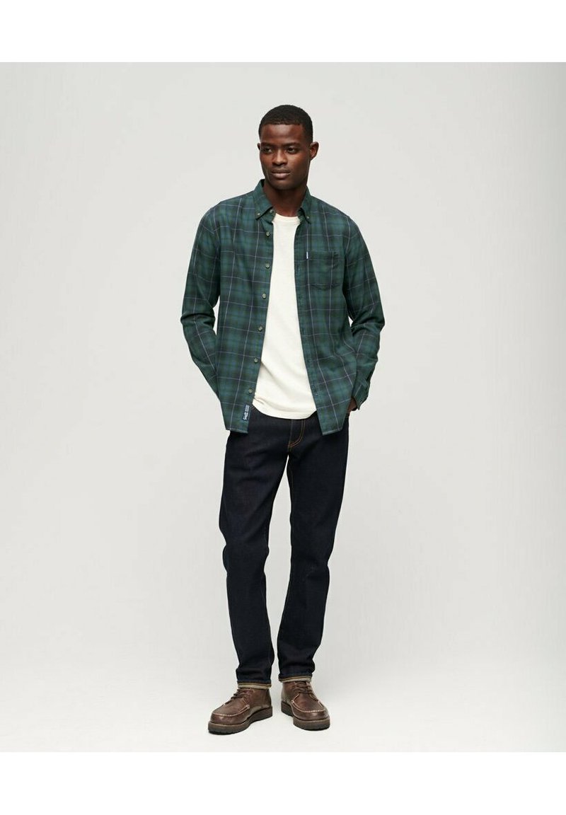 Superdry - VINTAGE CHECK - Overhemd - hoxton check navy green, Vergroten