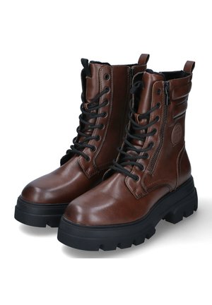 Platform ankle boots - braun