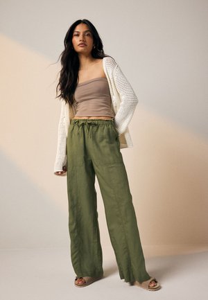 Next WIDE PULL-ON  - Püksid - khaki green