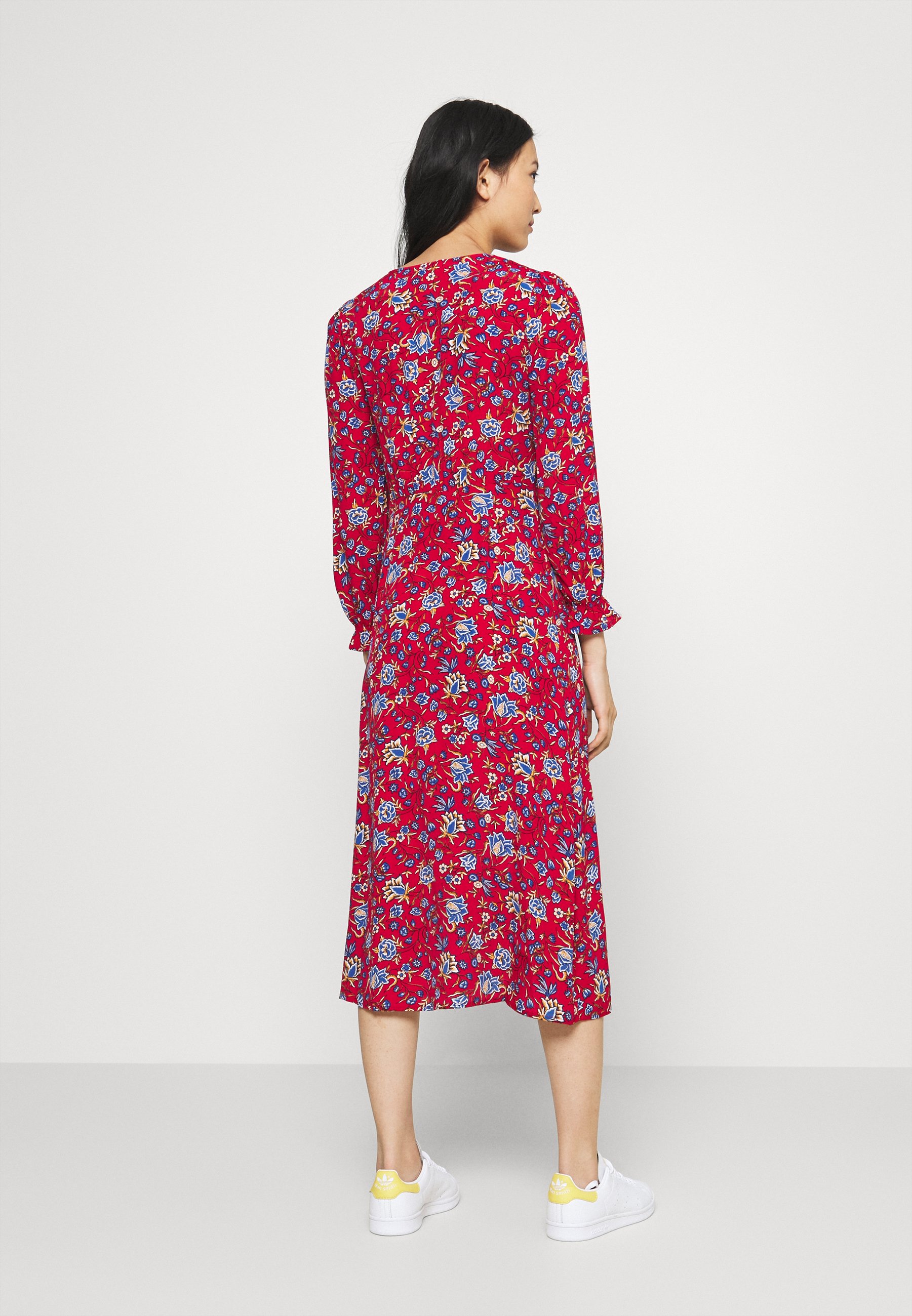 Springfield MIDI FLOR INDIA Kjole redcoral Zalando.no Springfield VESTIDO MIDI FLORES - Kjole - orange
