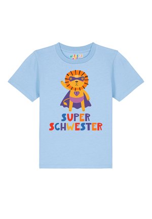 LÖWE SUPERSCHWESTER - Print T-shirt - blue soul