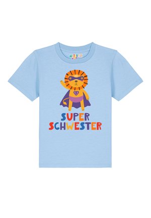 LÖWE SUPERSCHWESTER - T-Shirt print - blue soul