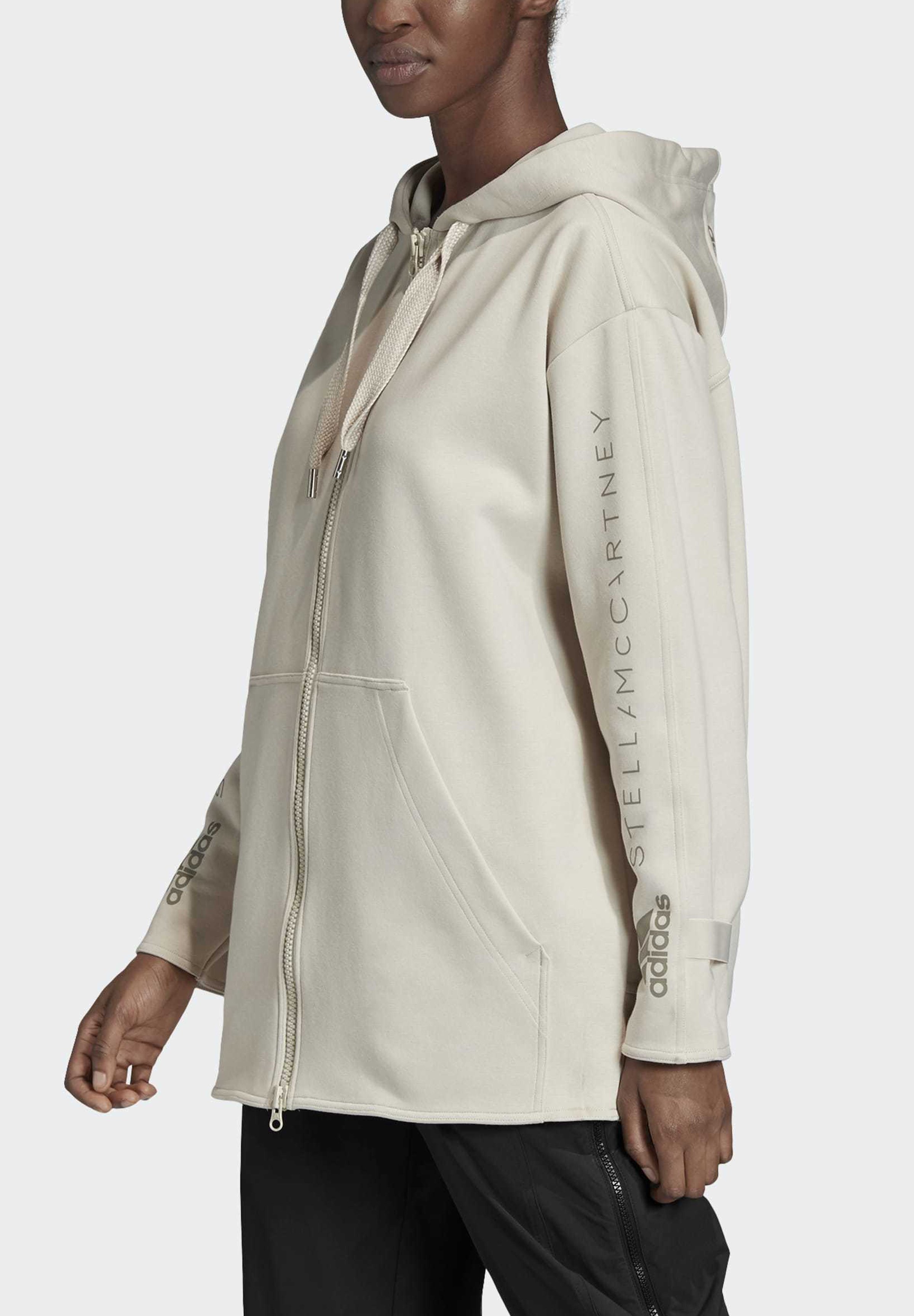 adidas by Stella McCartney OVERSIZE HOODIE Huvtröja med adidas Oversize Hoodie Beige | adidas Sweden