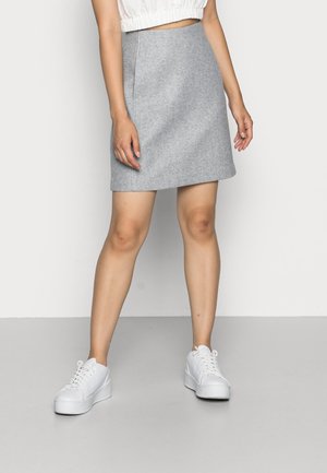 A-linjekjol - mottled light grey