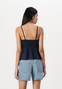 Hollister Co. Easy Babydoll Top - Linne - navy