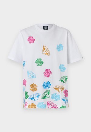 DIAMONDS AND DOLLARS JUMBLE - Potiskana majica - white
