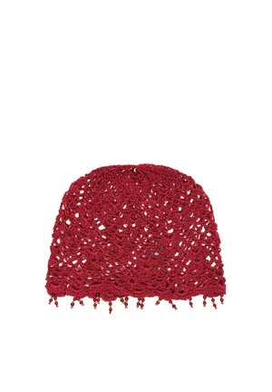 Bershka, BEADED KNIT - BEANIE - Bonnet - bordeaux