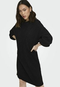 ONLY BALLONÄRMEL - Vestido de punto - black