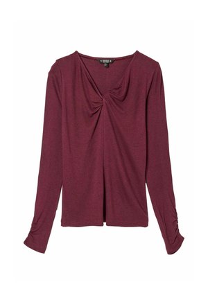 FatFace, TWIST FRONT LONG SLEEVE TOP - Long sleeved top - plum purple