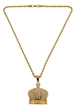 KING CROWN HIP-HOP-STYLE - Collana - goldfarben/weiß