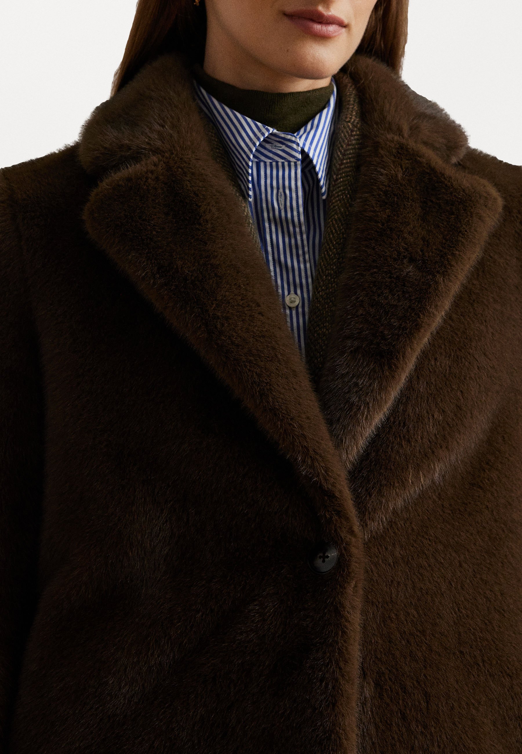 Lauren Ralph Lauren FAUX-FUR COAT - Winter coat - circuit brown