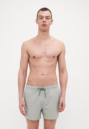 HAZEL MID STRIPES BEACH - Swimming shorts - white/green lichen