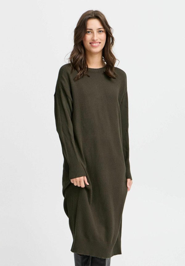 BYMANINA - Strickkleid - olive night