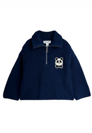 PANDA PATCH CHUNKY HALF ZIP UNISEX - Jersey de punto - blue