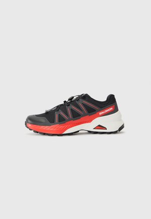 SPEEDCROSS PEAK - Pohodniški čevlji - black/asphalt/fiery red
