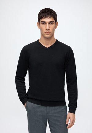 Jack & Jones, JJEBASIC V-NECK - Пуловер - black