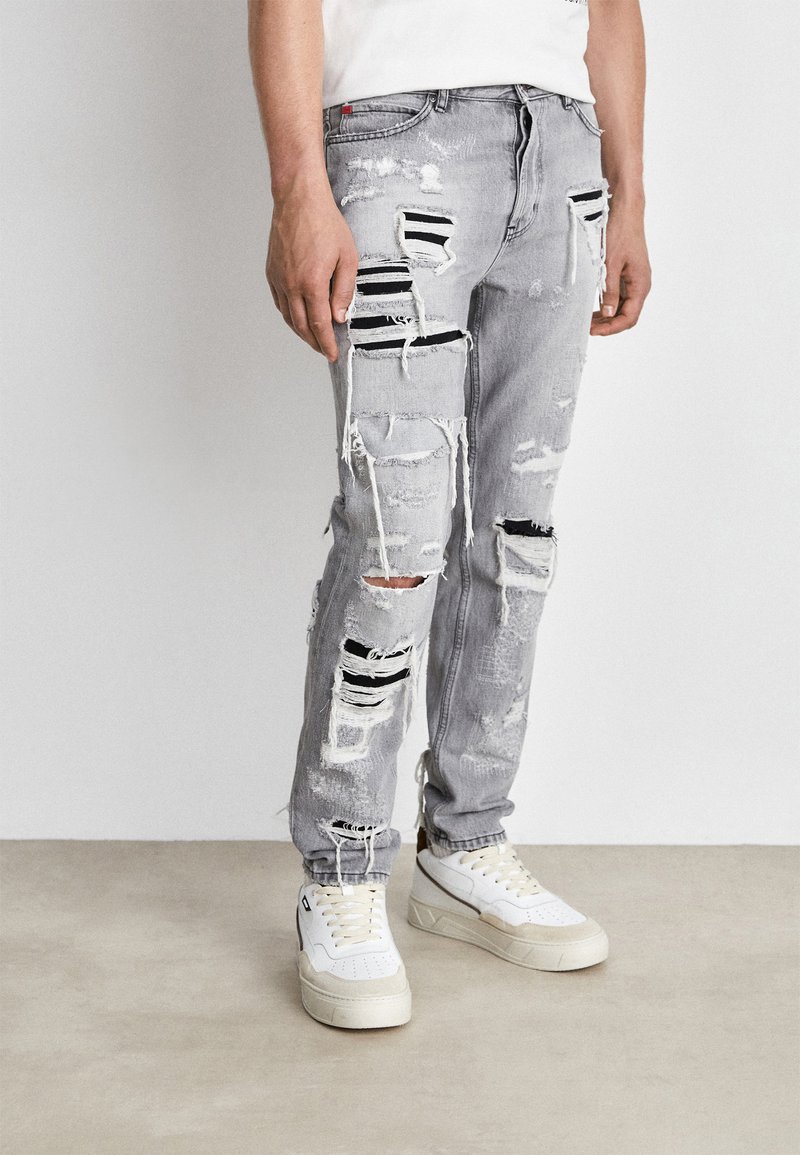 HUGO Jeans Tapered Fit light/pastel grey/grey denim Zalando.de