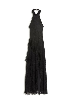 Bershka, LACE HALTERNECK - MIDI DRESS - Robe longue - black