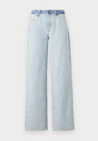 WIDE LEG - Pernera ancha - light-blue denim