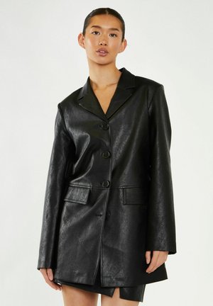 OVERSIZE - Pitkä takki - black pu