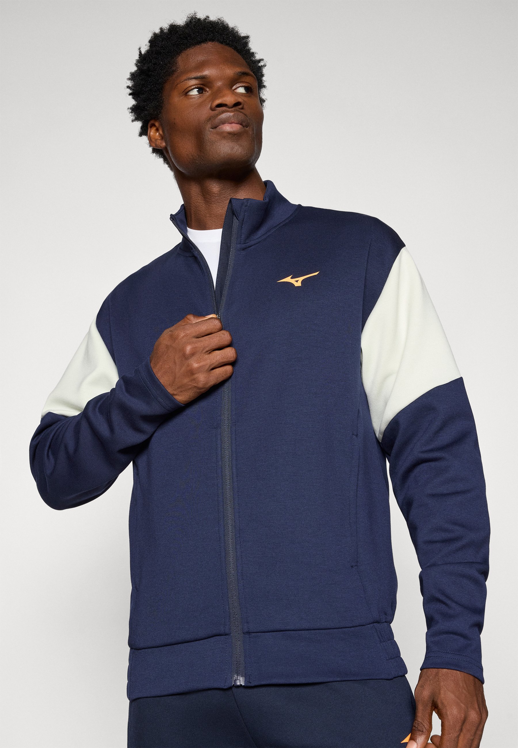 Mizuno ATHLETICS TRACK JACKET - Zip-up sweatshirt - baritone blue