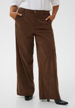 Kaffe Curve, KCFREJA CORDUROY - Pantalon classique - pinecone cc