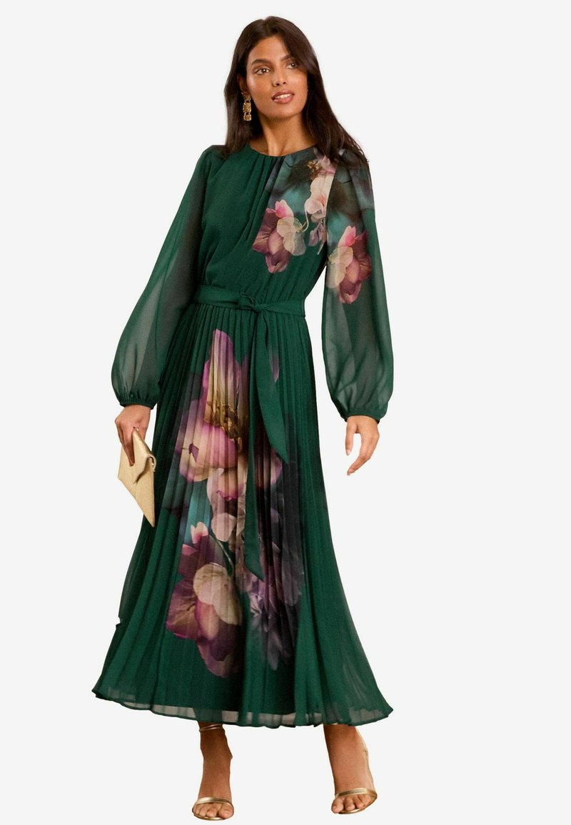 Love & Roses LONG SLEEVE MIDI PETITE  - Denné šaty - green
