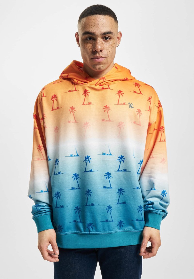 Just Rhyse BUBBLEDREAM - Kapuutsiga pusa - offwhite tie dye apricot