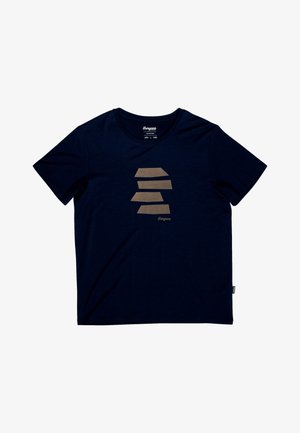 Bergans of Norway RABOT MOUNT KURZARM - Tricou cu imprimeu - blau
