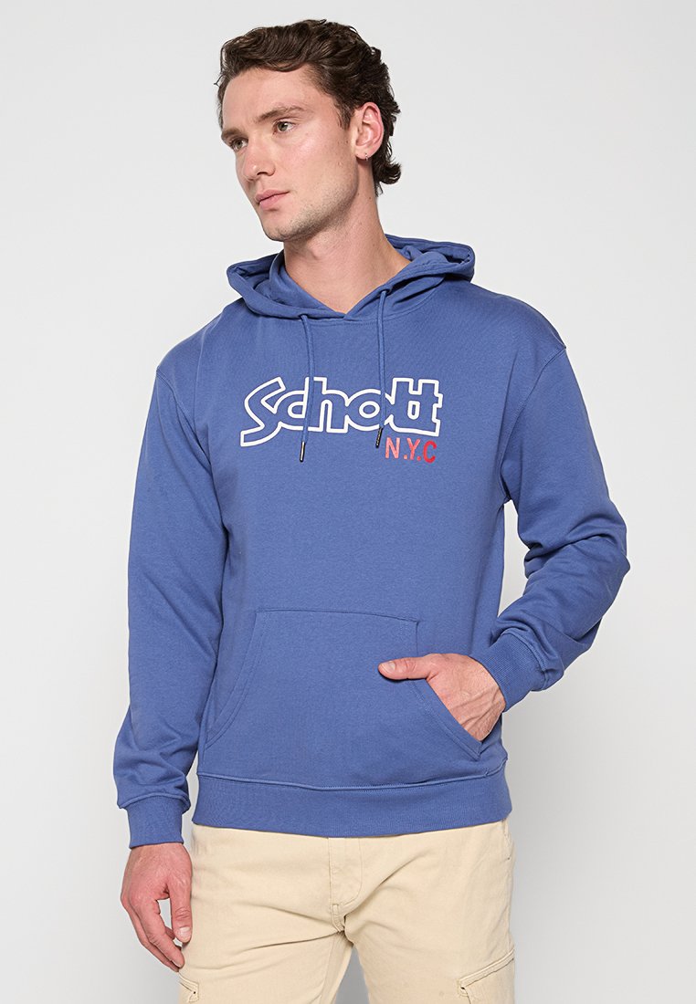 Schott Hoodie blauw