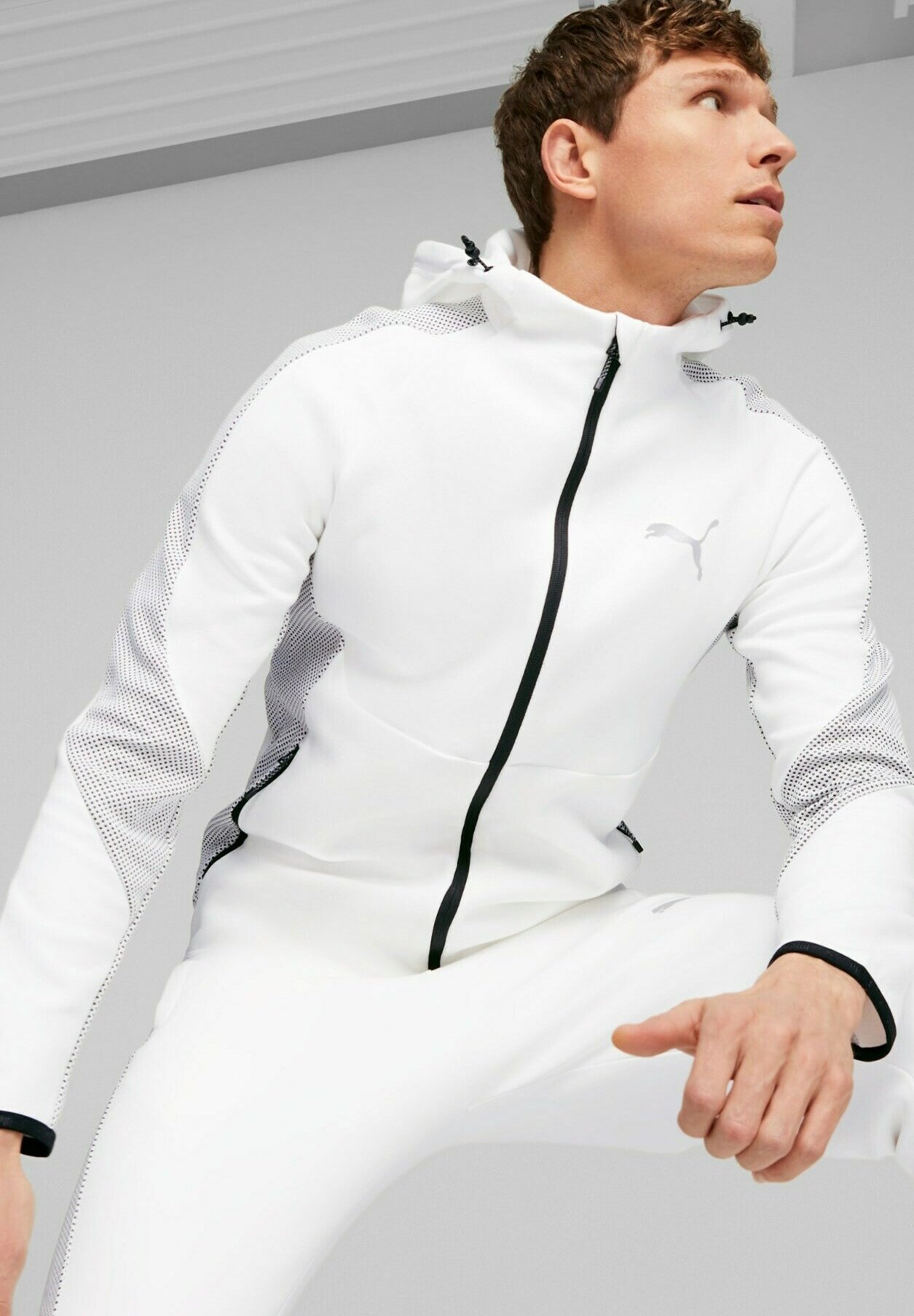 Puma EVOSTRIPE FULL Sudadera con cremallera bianco/blanco
