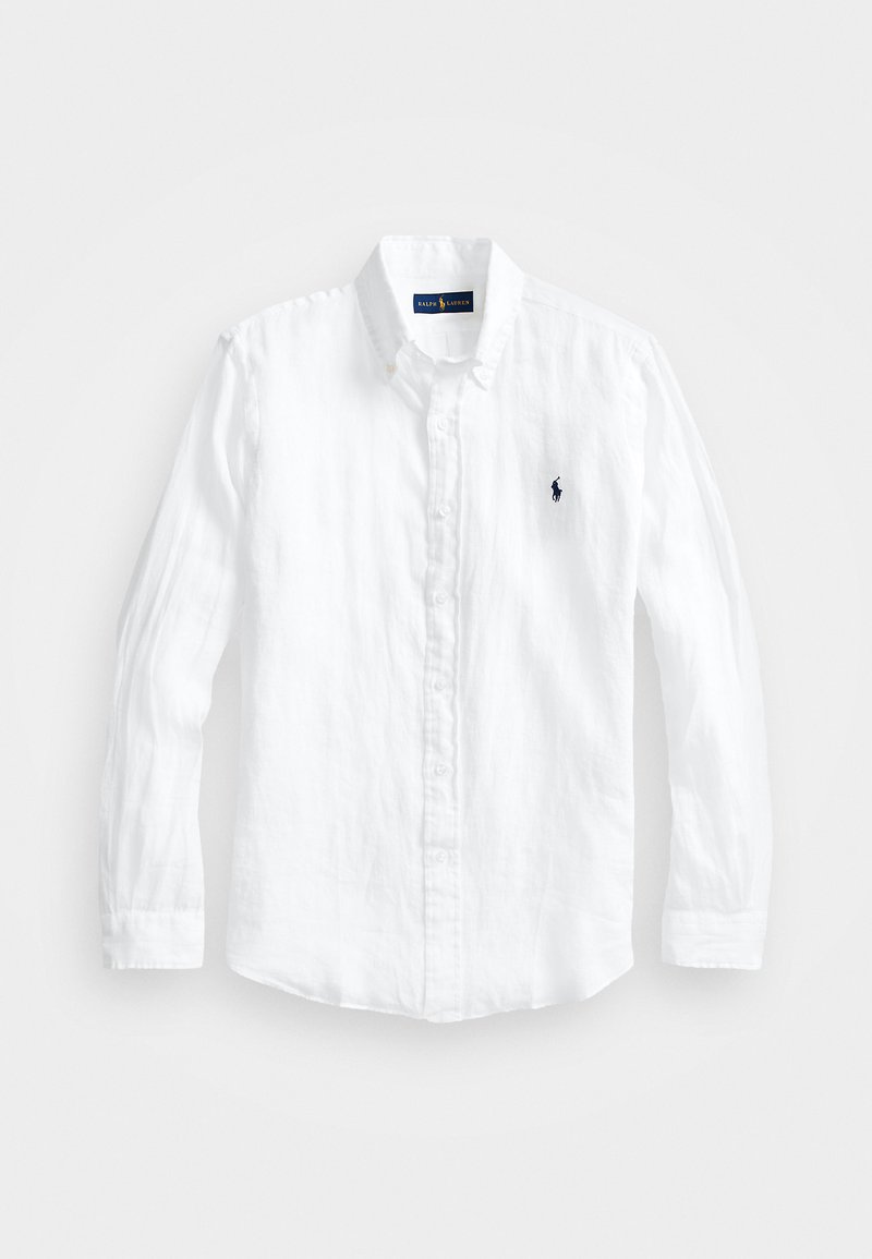 Ralph lauren slim fit linen shirt white Clearance
